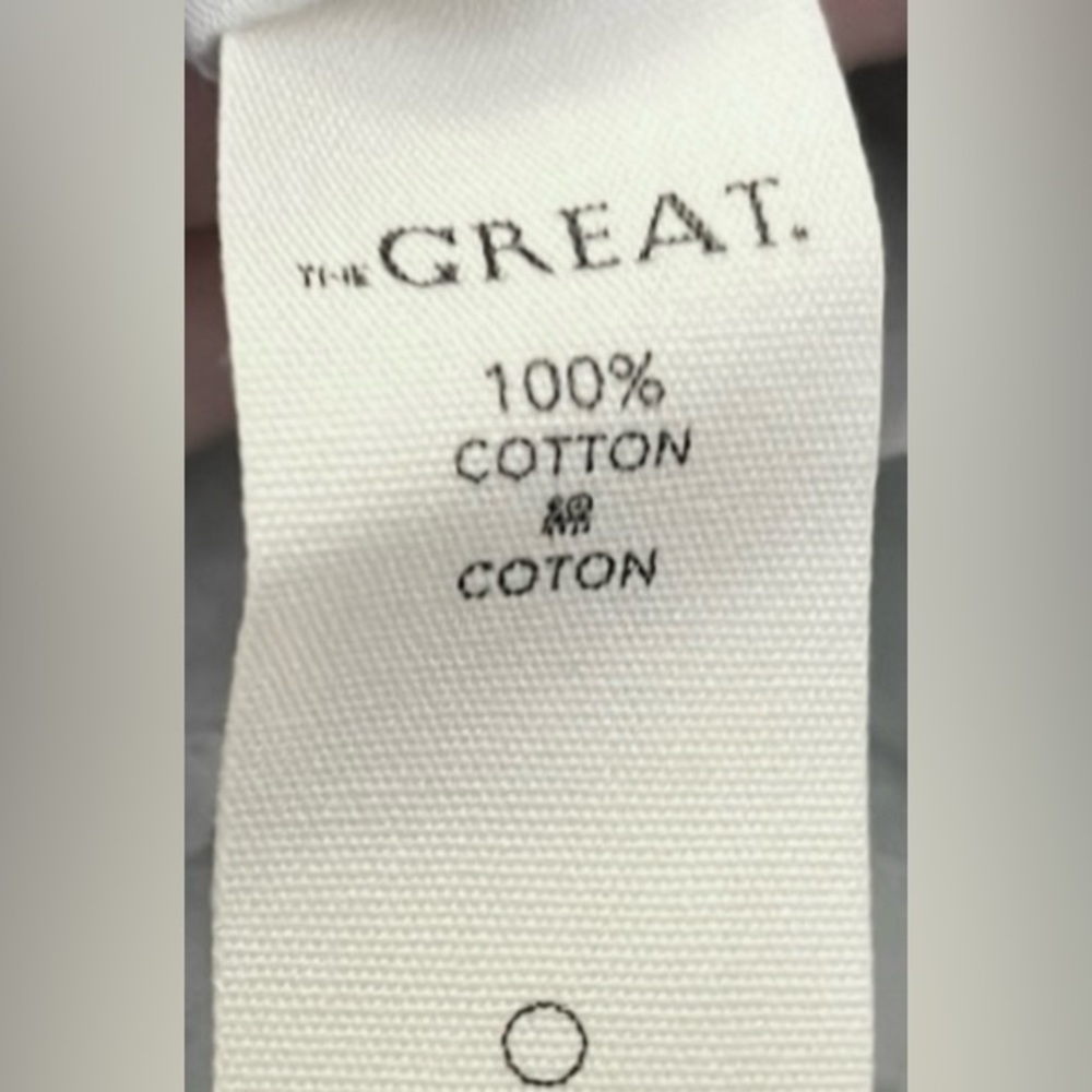 The Great. The Camelia Maxi Dress Low Cut Cotton Eyelet Ash Blue Grey Size L NWT - Picture 11 of 14